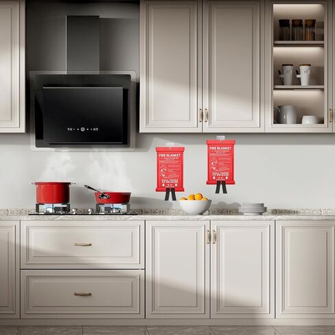 خطافات جدارية لاصقة من KRUI لبطانيات الحريق في حالات الطوارئ، خطافات تعليق على الحائط من الفولاذ المقاوم للصدأ شديدة التحمل مقاومة للماء ومقاومة للحريق للمنزل والمطبخ والحمام والمكتب، عبوة من قطعتين in Kuwait