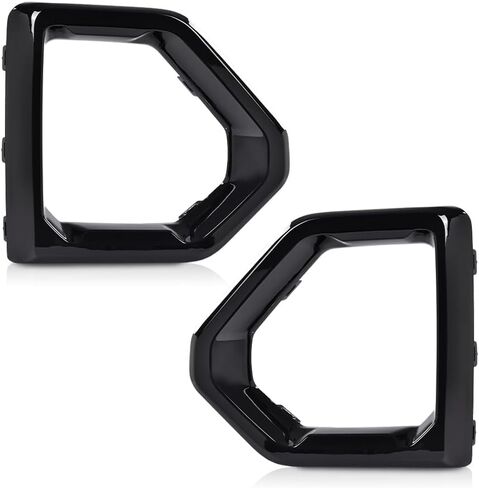 GRAND ORANGE Front Fog Light Outer Bezel Cover Set Left&Right Compatible with GMC Sierra 2019-2021 Denali SLT AT4 (NOT fit SLE, Base or Elevation Models) 84176753, 84176752 Glossy Black in Saudi Arabia