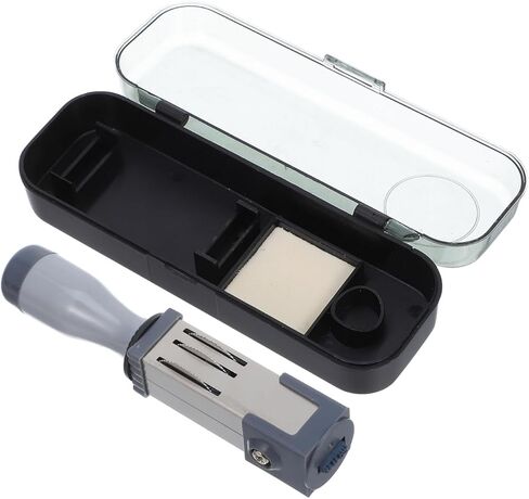 Self-Inking Date Stamp Portable Number Time Stamp for Office Use Including Shipping Receiving Accounting Expiration Due Dates 4.33X0.79 Inches in Saudi Arabia