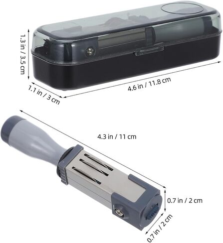 Self-Inking Date Stamp Portable Number Time Stamp for Office Use Including Shipping Receiving Accounting Expiration Due Dates 4.33X0.79 Inches in Saudi Arabia