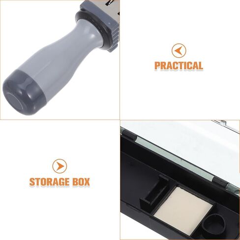 Self-Inking Date Stamp Portable Number Time Stamp for Office Use Including Shipping Receiving Accounting Expiration Due Dates 4.33X0.79 Inches in Saudi Arabia