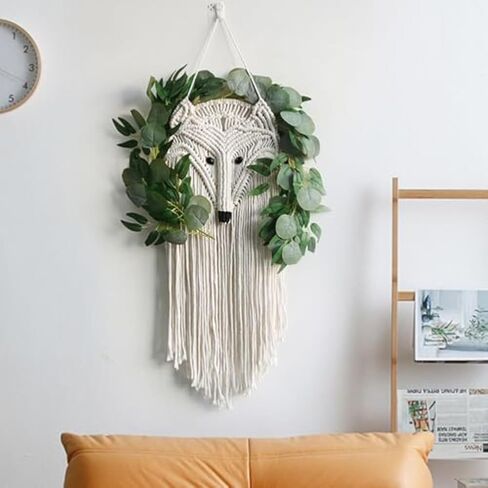 Large Macrame Wall Hanging, 88 * 26cm/34''*10'' Bohemian Style Art Decor, Linen Tapestry For Home/Bedroom/Wedding Decoration, Bohemian Home Decoration, Large Macrame Art Backdrop in Kuwait