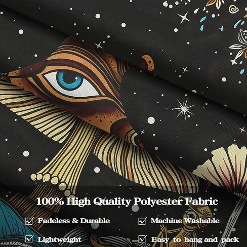 Fungarth Vintage Mushroom Tapestry Moon Night Garden Floral Butterfly Tapestries Wall Hanging Hippie Plant Snail Small Tapestry for Bedroom Living Room Study Classroom Dorm 48 x 36 inch in Kuwait