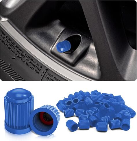 60 قطعة من أغطية جذع صمام الإطارات، أغطية حماية للصمامات المقاومة للغبار مع سدادة مطاطية على شكل حرف O، مناسبة عالميًا للسيارات وسيارات الدفع الرباعي والشاحنات والدراجات والإكسسوارات الخارجية للسيارات (أسود) in Kuwait