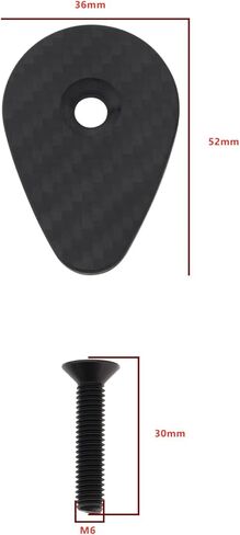 The Lord of the Tools 1Pc Carbon Top Cover Bicycle Stem Cover with Screws Compatible with Pinarello Most Ae-ro F12 Carbon Fiber 36x52mm/M6x30mm in Saudi Arabia