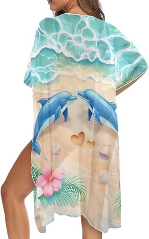 Long Swimsuit Coverup for Women Loose Beach Travel Swim Cover Up for Women Summer Swimwear Kimonos in Saudi Arabia