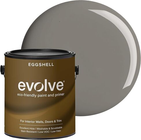 EVOLVE Interior Paint & Primer, Eggshell (Pale Blue), 5 Gallon – One-Coat Coverage, Excellent Hide, Low VOC, Low Odor, Washable Paint for Walls, Doors & Trim in Kuwait