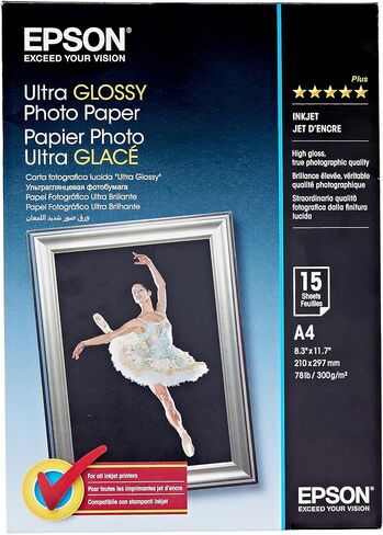 Epson Premium Semigloss Photo A4 Paper stylus color 200 in Saudi Arabia
