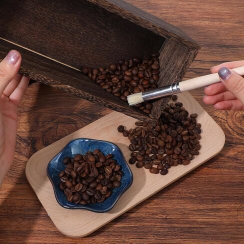 60 Pieces Wooden Stencil Brushes, Natural Bristle Brushes, Wooden Handle Painting Brush for for Wood Wall Model House Paint, DIY and Acrylic Oil Watercolor Painting in Kuwait