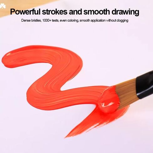36Pcs Paint Brush Set, Professional Artist Brushes for Acrylic, Oil, Watercolor & Gouache Painting, Includes Flat, Round, Angular & Detail Brush, Ideal for Artists and Beginners in Saudi Arabia