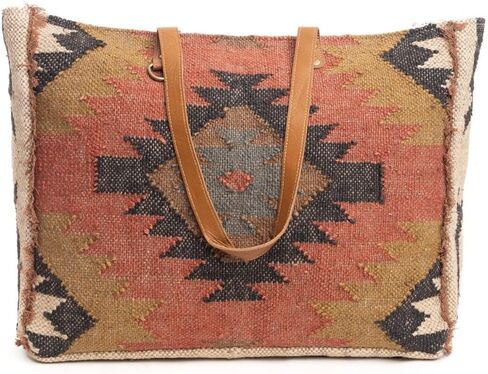 Myra Bag Western Leather Weekender Bag for Women - Upcycled Shoulder Handbag Caramel in Saudi Arabia