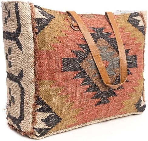 Myra Bag Western Leather Weekender Bag for Women - Upcycled Shoulder Handbag Caramel in Saudi Arabia