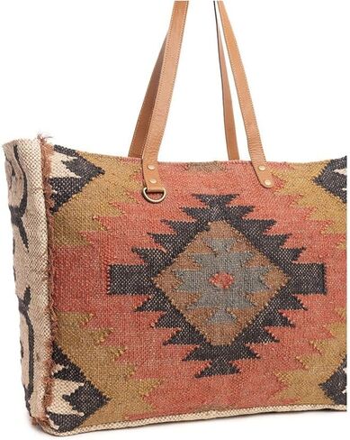 Myra Bag Western Leather Weekender Bag for Women - Upcycled Shoulder Handbag Caramel in Saudi Arabia