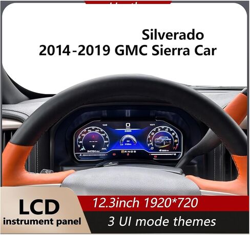 12.3-inch Digital Instrument Cluster Compatible For Chevrolet Silverado 2014-2019 GMC Sierra Car Cluster Instrument Panel/CarPlay in Kuwait