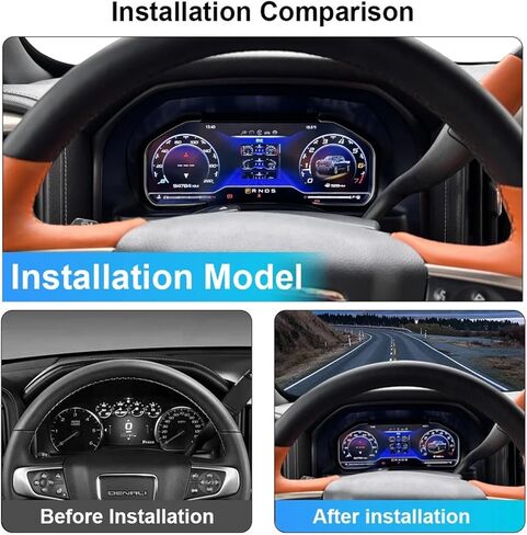 12.3-inch Digital Instrument Cluster Compatible For Chevrolet Silverado 2014-2019 GMC Sierra Car Cluster Instrument Panel/CarPlay in Kuwait
