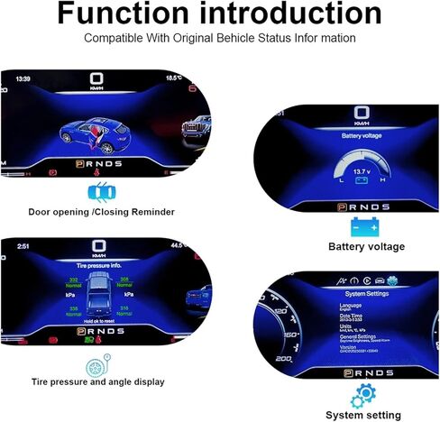 12.3-inch Digital Instrument Cluster Compatible For Chevrolet Silverado 2014-2019 GMC Sierra Car Cluster Instrument Panel/CarPlay in Kuwait