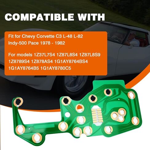 عداد السرعة ومقياس سرعة الدوران لوحة الدوائر المطبوعة المتوافقة مع كورفيت C3 1978-1982 جزء لوحات الدوائر المطبوعة ذات المقياس المركزي يستبدل 606755 393126 25-101874-1 25023577 in Kuwait