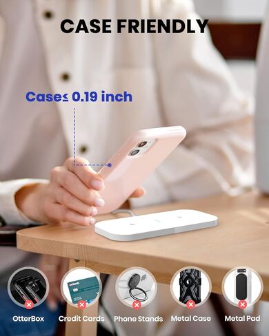 شاحن لاسلكي GEEKERA لهاتف Samsung، محطة شحن لاسلكية قابلة للطي 3 في 1 لهاتف Samsung Galaxy Z Flip/Fold 6 5 4 3، S24 S23 S22 S21 S20 Ultra Plus، Watch 6 5 4 3 Active، Buds 2 Pro/Live، Android in Kuwait