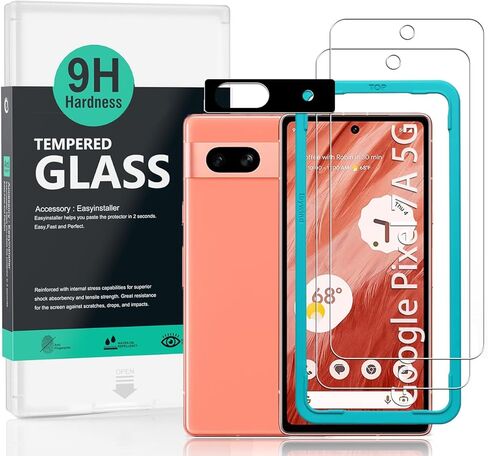 واقي شاشة لهاتف Google Pixel 6 [عبوة من قطعتين]، زجاج مقسى بصلابة 9H، سهل التركيب، خالي من الفقاعات in Kuwait