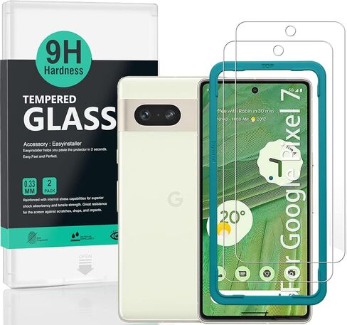 واقي شاشة لهاتف Google Pixel 6 [عبوة من قطعتين]، زجاج مقسى بصلابة 9H، سهل التركيب، خالي من الفقاعات in Kuwait