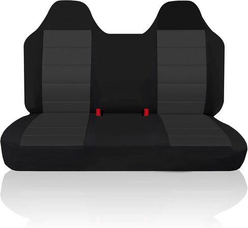 Heavy-Duty Front Bench Seat Covers for Ford F150 1999 2000 2001 2002 2003 2004 Enhanced Thick Composite Sponge Fabric with Molded Headrests Easy Installation Machine Washable - Gray in Saudi Arabia