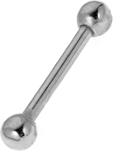 Ritastephens 14k Solid Gold Barbell Tongue Ring Body Jewelry (Yellow or White) in Saudi Arabia