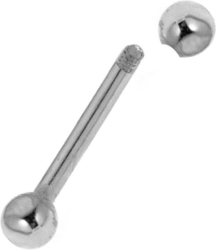 Ritastephens 14k Solid Gold Barbell Tongue Ring Body Jewelry (Yellow or White) in Saudi Arabia