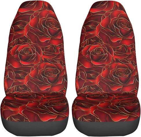 Foruidea Misty Mountain Landscape Forests Car Seat Covers Universal 2 Pcs Auto Front Seat Cover Fit Most Cars,SUV,Sedan,Trucks in Saudi Arabia