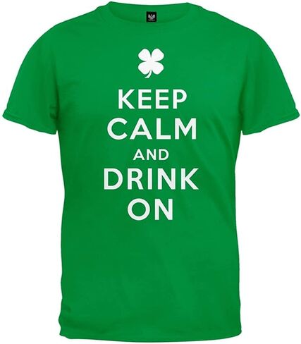 St. Patrick's Day - Keep Calm and Drink On T-Shirt Small Kelly Green in Saudi Arabia