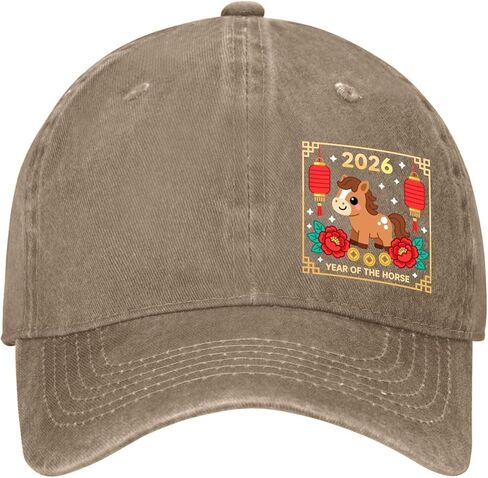 Happy New Year of The Horse 2026 Golf Hats Beach Cap for Women in Saudi Arabia