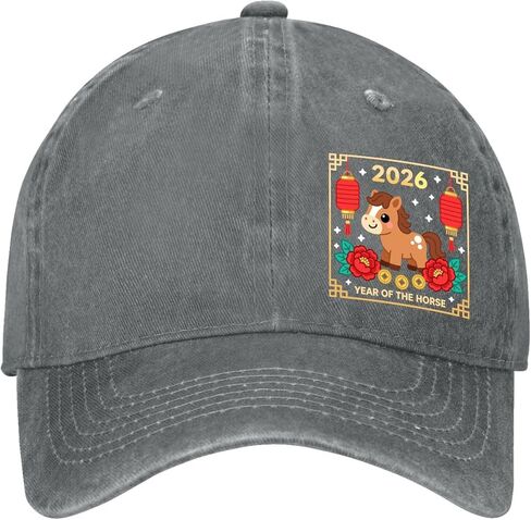Happy New Year of The Horse 2026 Golf Hats Beach Cap for Women in Saudi Arabia