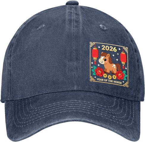 Happy New Year of The Horse 2026 Golf Hats Beach Cap for Women in Saudi Arabia