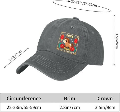 Happy New Year of The Horse 2026 Golf Hats Beach Cap for Women in Saudi Arabia
