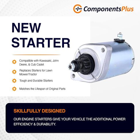 New STARTER ComponentsPlus متوافق مع CUB CADET MOWER ZERO TURN RZT46 RZT50 RZT54 Z-FORCE 48 Z-FORCE 54 Z-FORCE 60 LAWN TRACTOR LTX1046 LTX1050 2014 211637035 FR691VAS04 MIA1176 ميا11949 71095954 in Kuwait