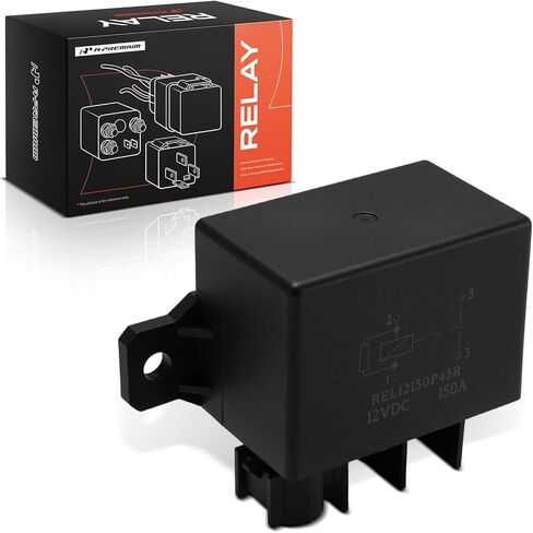 A-Premium 12V 150A 4-Pin SPST Relay مع قوس ومقاومة متوافق مع السيارات والشاحنات والقوارب البحرية in Saudi Arabia