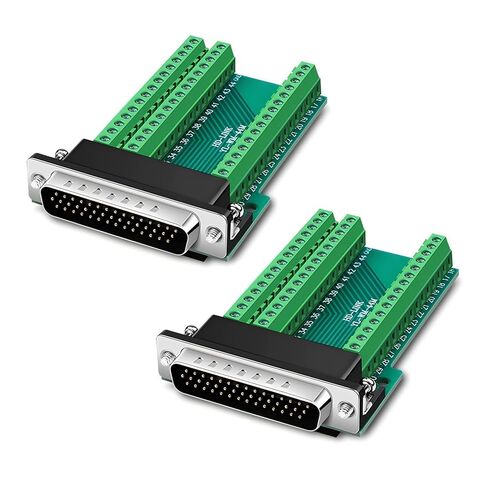 1PCS Male 1PCS Female DB44 Solderless Connector, RS232 D-SUB Serial to 44-pin Port Terminal Adapter Breakout Board with Bolts in Kuwait