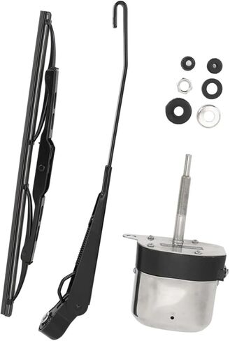 12V 105° Rotating Windshield Wiper Motor Kit Universal Electric Wiper Arm Motor Set Compatible With Tractor Fishing Boat ATV UTV in Kuwait