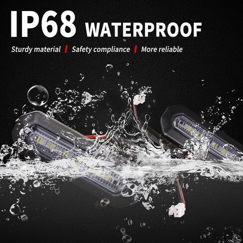 AUXLIGHT 3-PCS LED Grille Lights for For-d Bronco 2021-2023 Badlands/Wildtrak/Everglades Accessories, 2/4-Door OEM Grill Lights with Fuse & Wiring Harness (White) in Kuwait