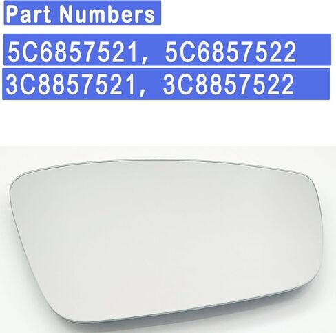 2015 Passat Passenger Side Heated Mirror Glass Replacement for 2013-2018 Volkswagen Passat,2012-2016 Beetle, 2011-2018 Jetta Right Side View Heated Convex Mirror with Rear Holder 5C6857521 5C6857522 in Saudi Arabia