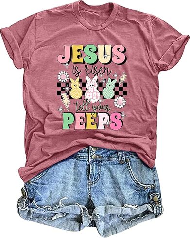 Easter Tshirt Women Silly Rabbit Easter is for Jesus Graphic Shirt Christian Tee Jesus Top in Saudi Arabia