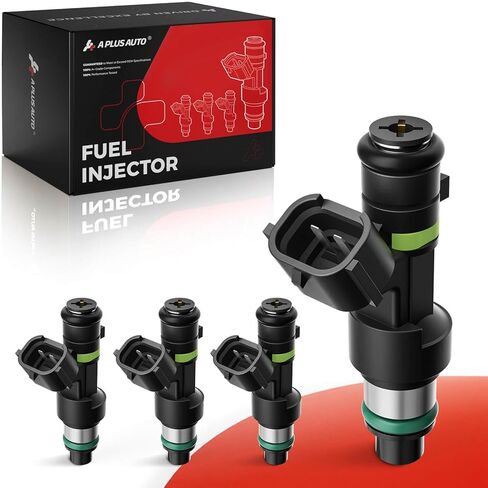 Fuel Injectors Set of 4, Compatible with Nissan Sentra 2007-2012, NV200 2013-2017-L4 2.0L, Nissan Versa 2007-2012, Cube 2009-2014 L4 1.8L, 18 Holes, Replace Part FBY2850 16600-EN200 in Kuwait