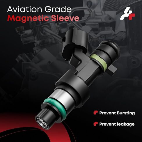 Fuel Injectors Set of 4, Compatible with Nissan Sentra 2007-2012, NV200 2013-2017-L4 2.0L, Nissan Versa 2007-2012, Cube 2009-2014 L4 1.8L, 18 Holes, Replace Part FBY2850 16600-EN200 in Kuwait