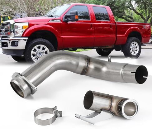 Stainless Steel Exhaust Pipe Kit for 2015-2019 Ford F250 F350 F450 F550 6.7L 4" Powerstroke Diesel in Kuwait