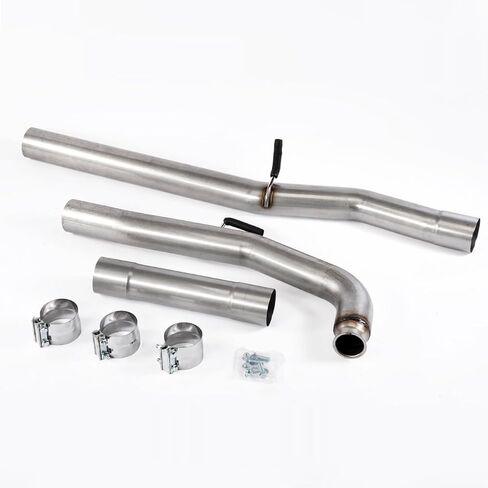 Stainless Steel Exhaust Pipe Kit for 2011-2015 Sierra Silverado 2500 3500 HD LML 6.6L Duramax 4" Powerstroke Diesel in Kuwait