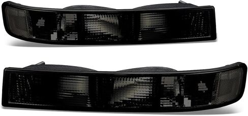 DNA MOTORING Pair Sequential Start Up LED DRL Turn Signal Bumper Lights Compatible with Chevy GMC Express Savana 1500 03-14 / Express Savana 2500 3500 03-23, Black/Amber, BL-LED-CEGS03-BK-AM in Saudi Arabia