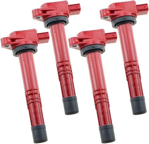Performance Ignition Coil Packs Set Of 4 Compatible With HONDA CIVIC S2000 ACCORD CR-V ELEMENT ACURA RSX 2.0 2.2 2.4 K24 K20 2002 2003 2004 2005 2006 Replacement For 30520-PNA-007 UF311 in Saudi Arabia