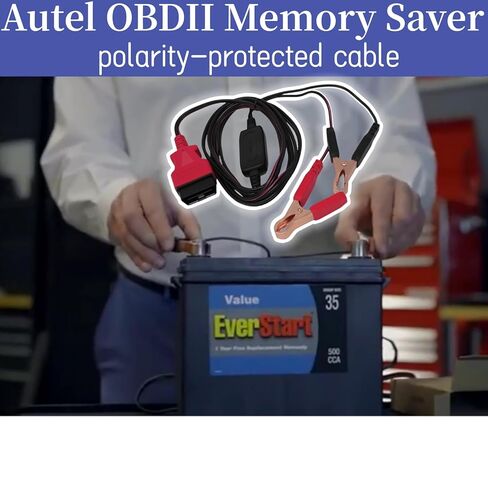 موفر الذاكرة autelmaxibas btms obdii، جهاز اختبار البطارية، محمي بالقطبية، يتصل ببطارية احتياطية 12 فولت، يوفر الطاقة لجهاز كمبيوتر السيارة، ويحافظ على البيانات in Saudi Arabia