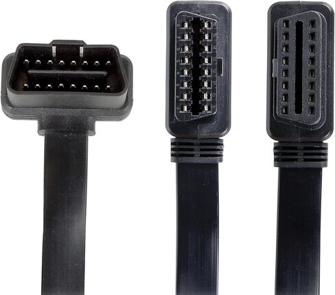 60cm OBD II OBD2 16 Pin Car Diagnostic Splitter Cord Male to Dual Female Extension Cable Adapter with Power Switch in Saudi Arabia