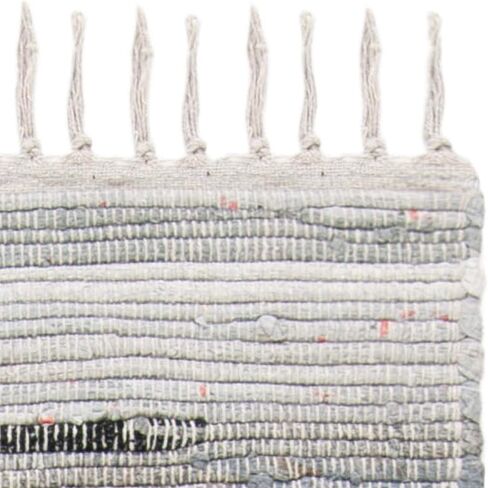 SAFAVIEH Rag Rug Collection Runner Rug - 2'3" x 14', Grey, Handmade Boho Stripe Cotton, Ideal for High Traffic Areas in Living Room, Bedroom (RAR121A) in Saudi Arabia