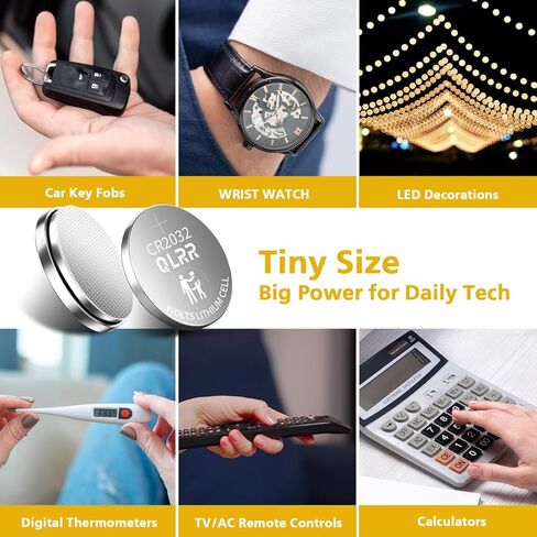 بطارية ليثيوم CR2032 عملة معدنية 3 فولت، 5 عبوات، بطاريات أزرار 2032 لمفتاح السيارة، مفتاح التحكم عن بعد للسيارة، الساعة، مستشعر باب المرآب، آلة حاسبة، لعبة إلكترونية in Kuwait